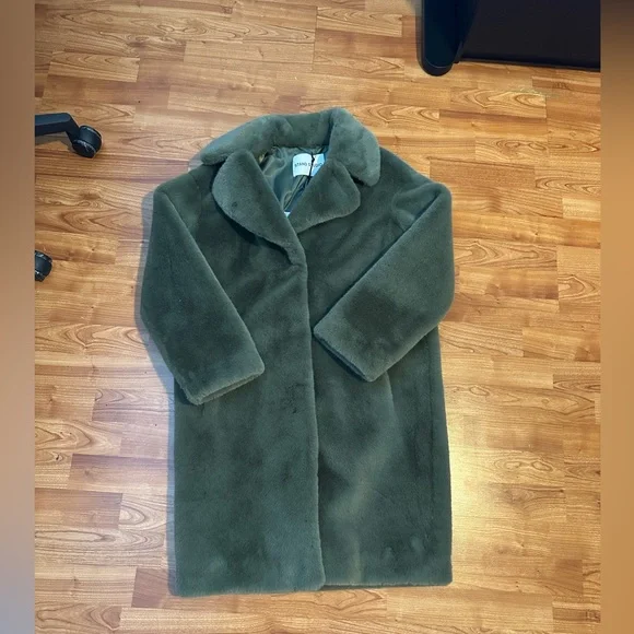 Stand Studio Camille Cocoon Coat In Dusty Mint NWT Size 34 - US size 2/ Small - Picture 3 of 7